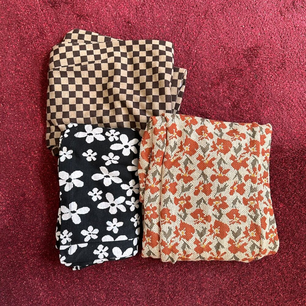 3 pairs of cute pattern Pull-On Flare Pants
